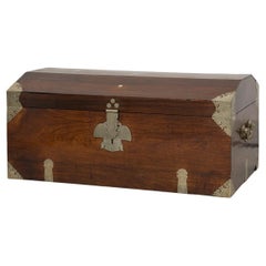 Antique Huanghuali wooden trunk; China, early 18th Century.