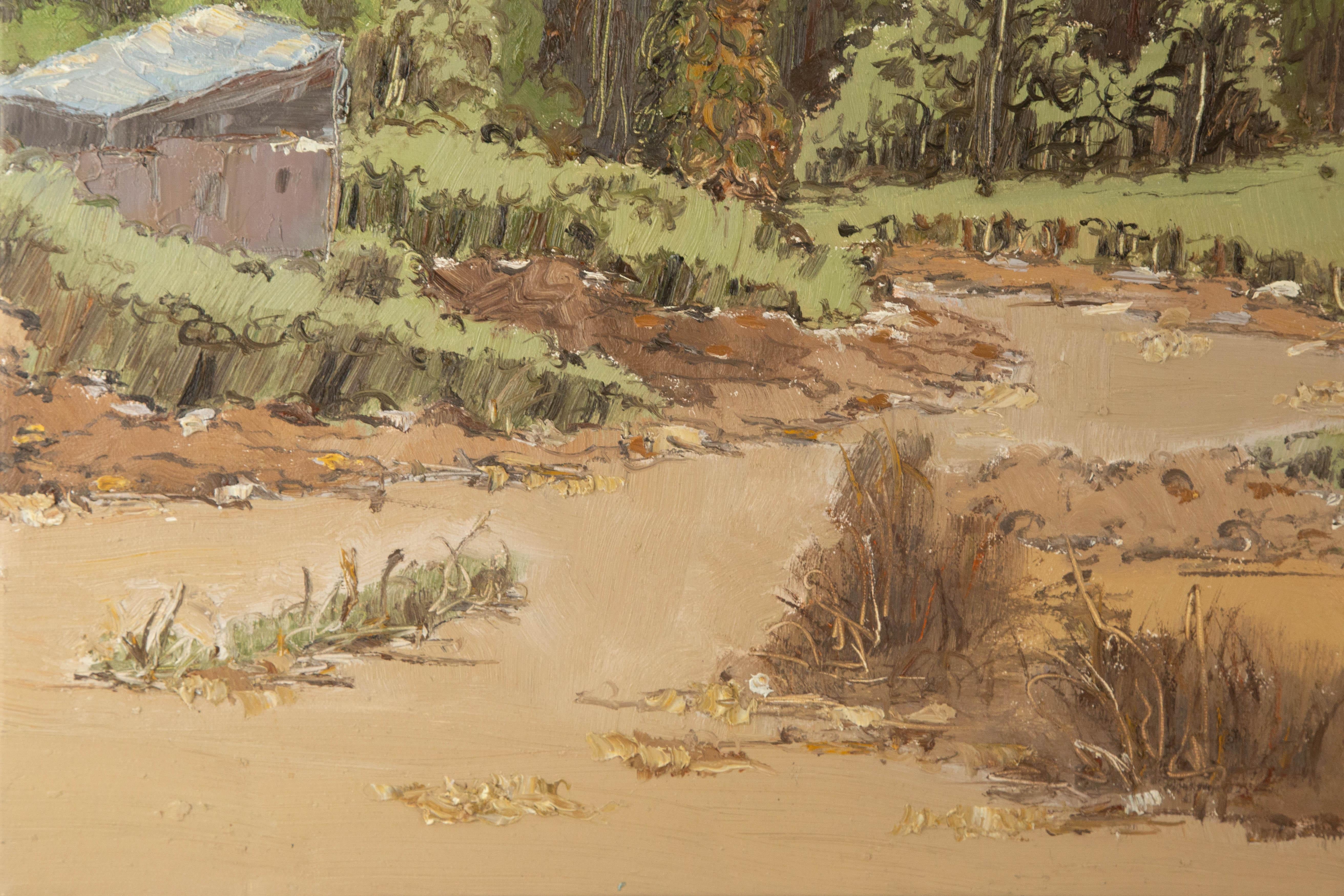 Huayi Wang Landscape Original Oil On Canvas 