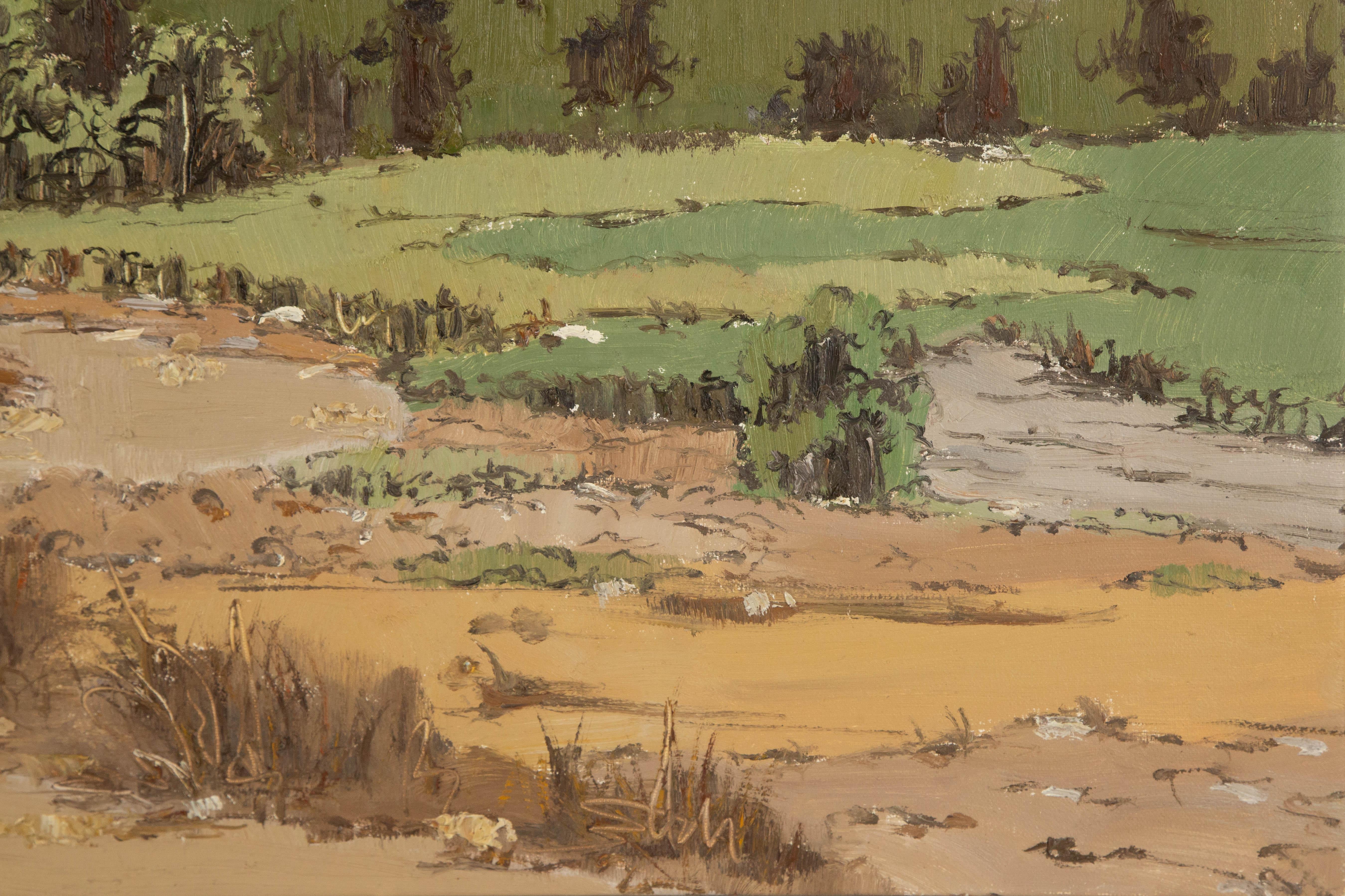 Huayi Wang Landscape Original Oil On Canvas 
