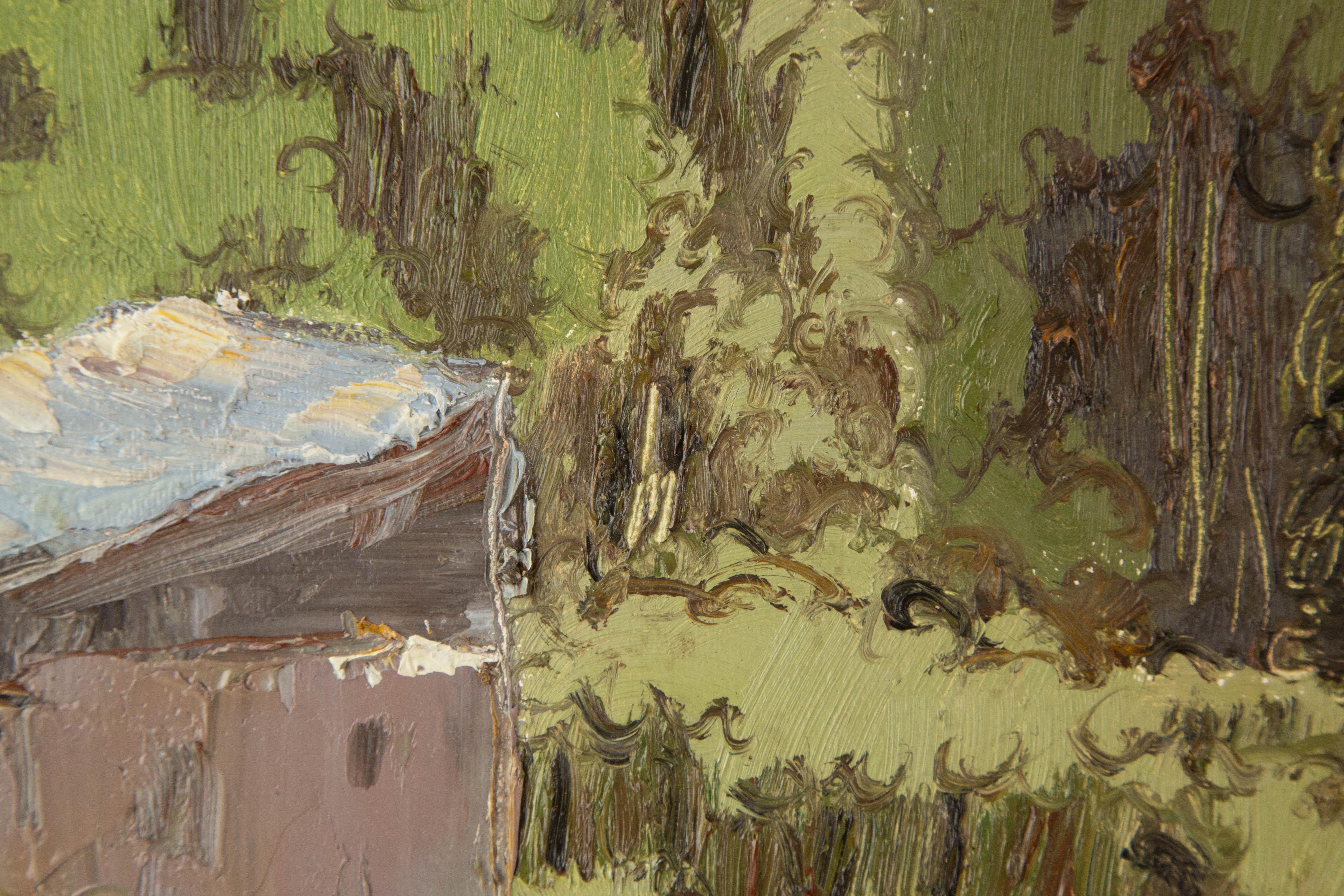 Huayi Wang Landscape Original Oil On Canvas 
