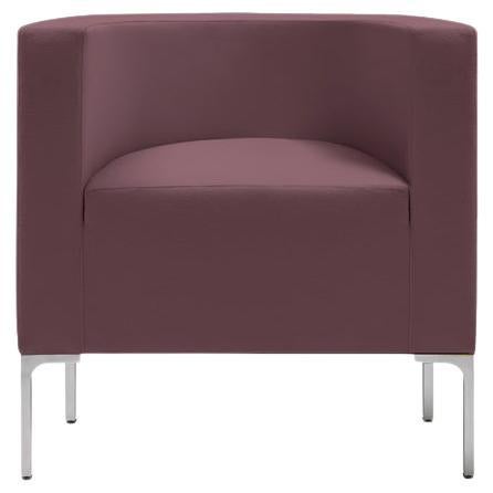 Chaise longue Hub en acier inoxydable et tapisserie d'ameublement avec accoudoirs par Quinti Sedute