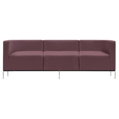 Hub Three-Seater Sofa in Stainless Steel & Upholstery by Quinti Sedute