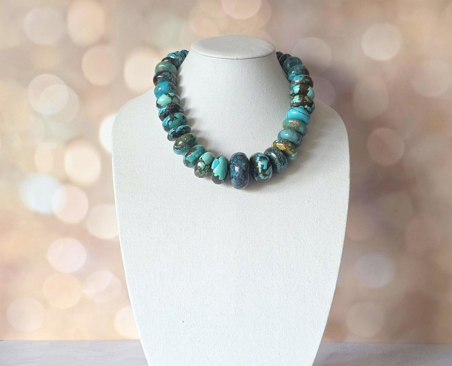 Hubei Turquoise Knotted Necklace For Sale 1
