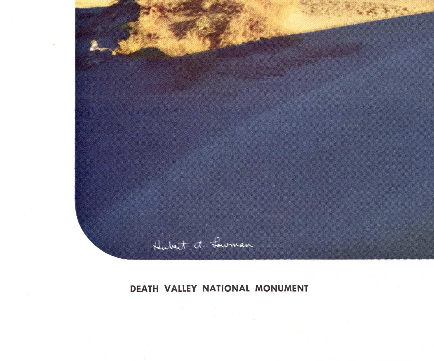 Original Death Valley National Monument American Airlines vintage poster - Print by Hubert A. Lowman