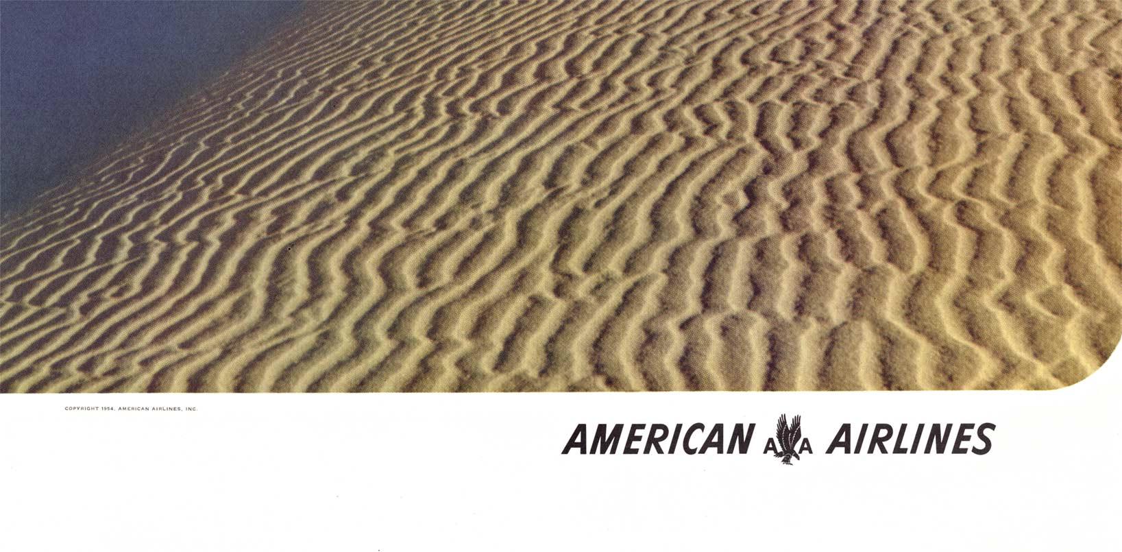 Original-Vintage-Poster, Death Valley National Monument American Airlines (Amerikanischer Realismus), Print, von Hubert A. Lowman