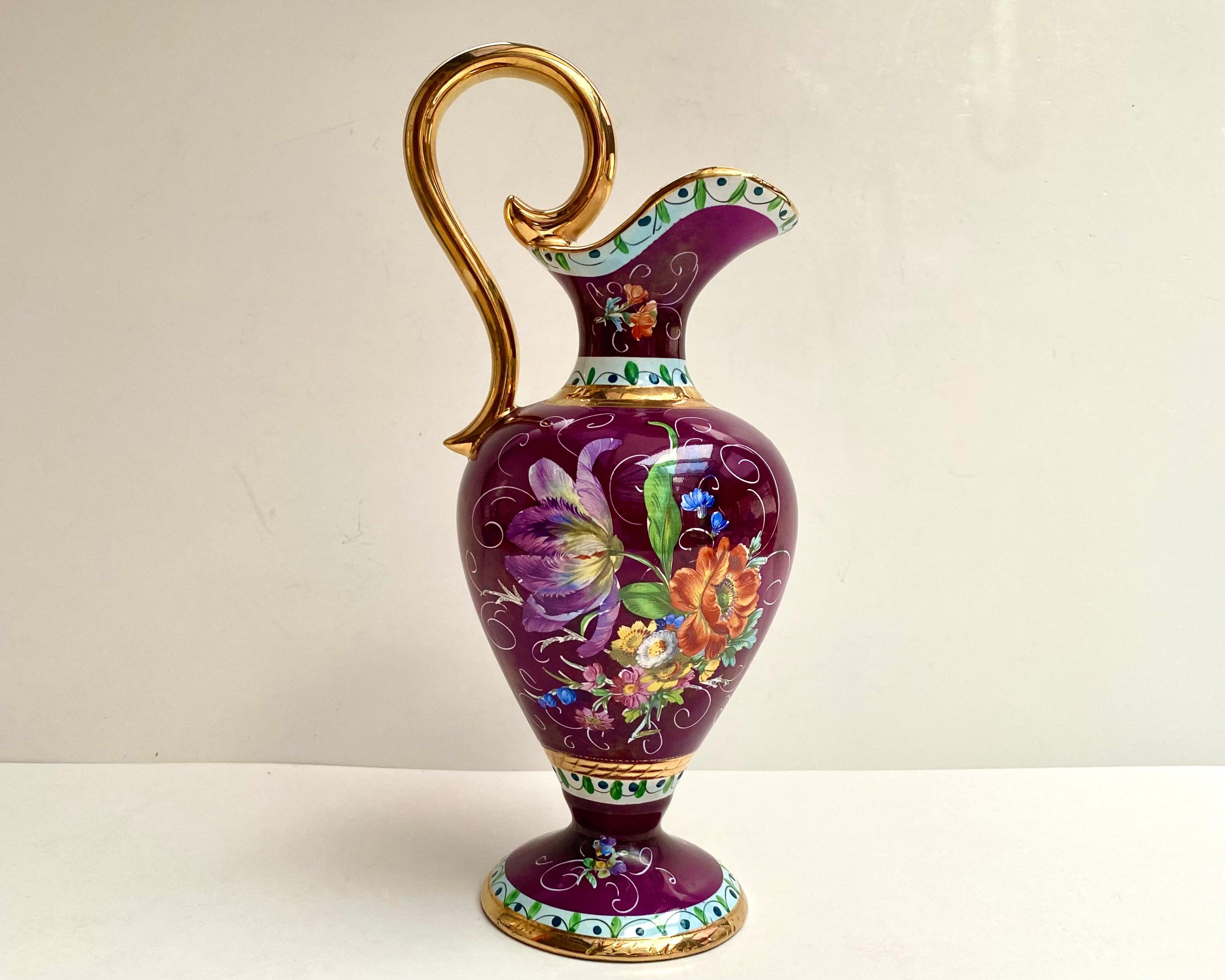 Fin du 20e siècle Vase en céramique à poignée Hubert Bequet, Belgique, 1970
