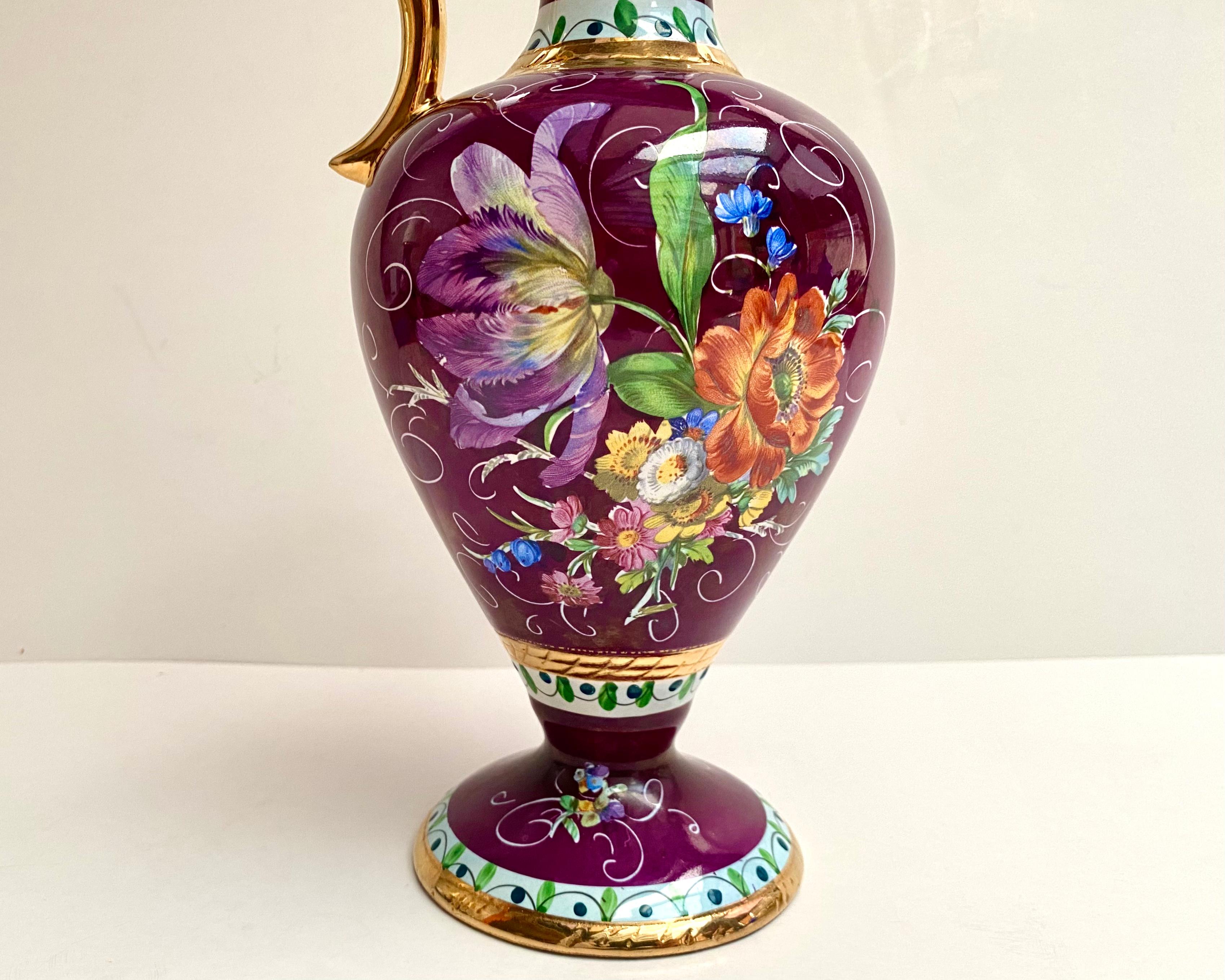 Vase en céramique à poignée Hubert Bequet, Belgique, 1970 1