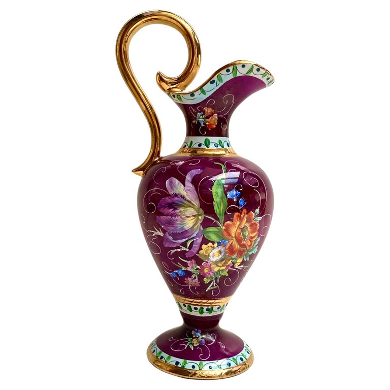Hubert Bequet Ceramic Vase With Handle, Belgium, 1970 For Sale at 1stDibs