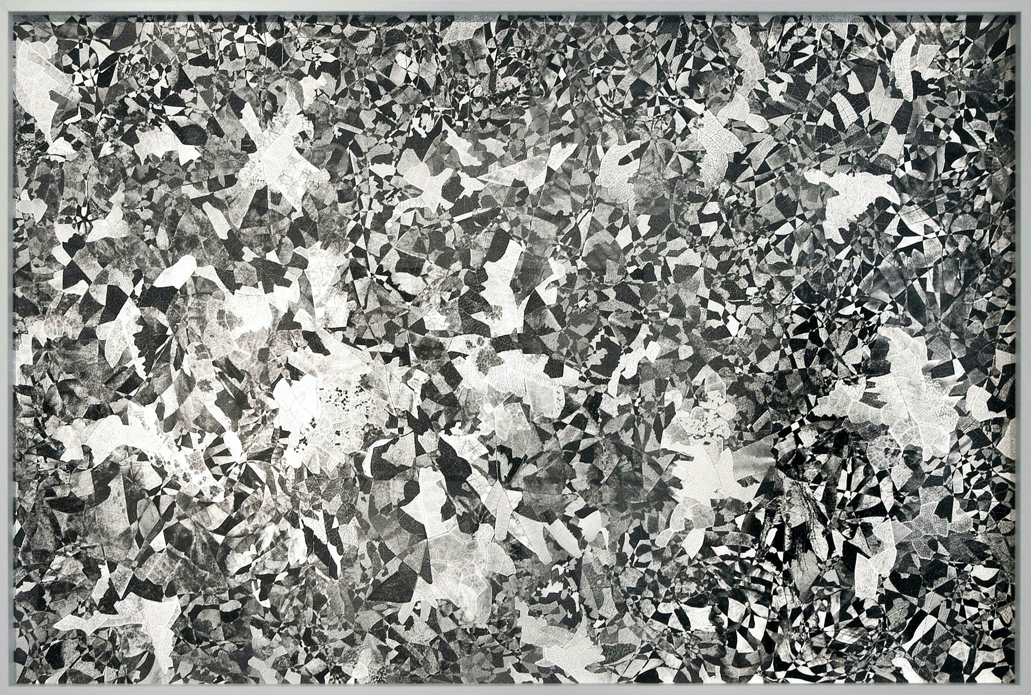 Hubert Blanz Black and White Photograph - Feldforschung 05 - Contemporary Abstract Diamond Texture Photograph