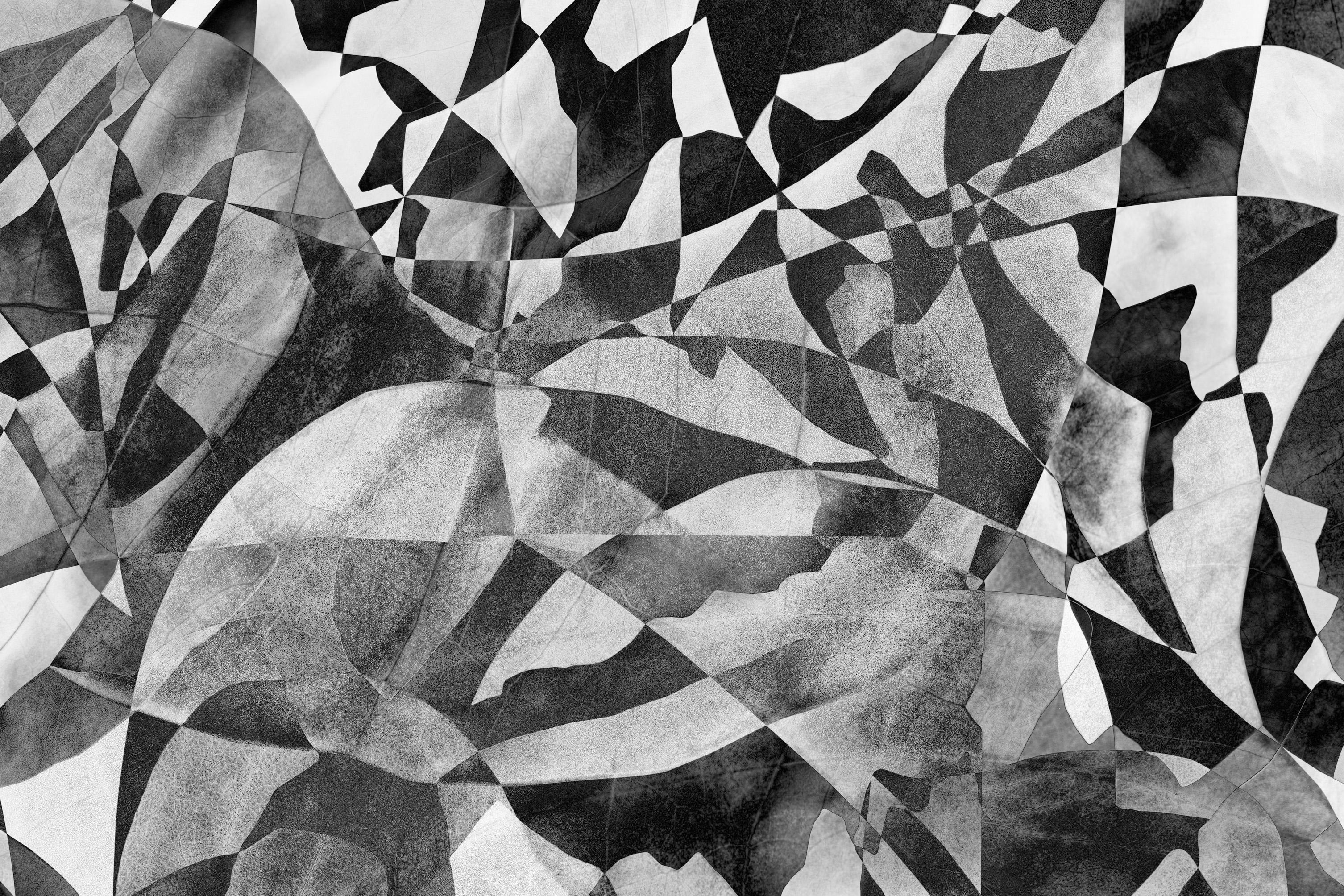 Feldforschung 07 - Contemporary Abstract Diamond Texture Photograph - Gray Landscape Photograph by Hubert Blanz