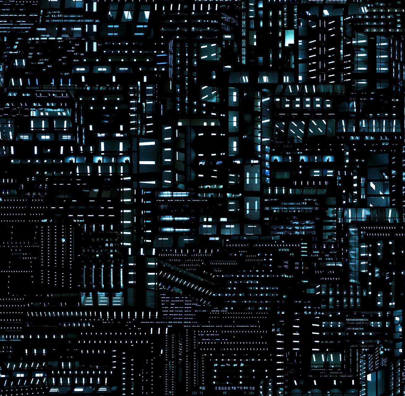 Urban Codes - Zeitgenössische abstrakte architektonische Stadtfotografie bei Nacht
Lichtdiagramm 01
Auflage 2/3 + 1 AP
C-Print ist ungerahmt und wird mit einem signierten Aufkleber versandt.

Die künstlerischen Arbeiten von Hubert Blanz befassen