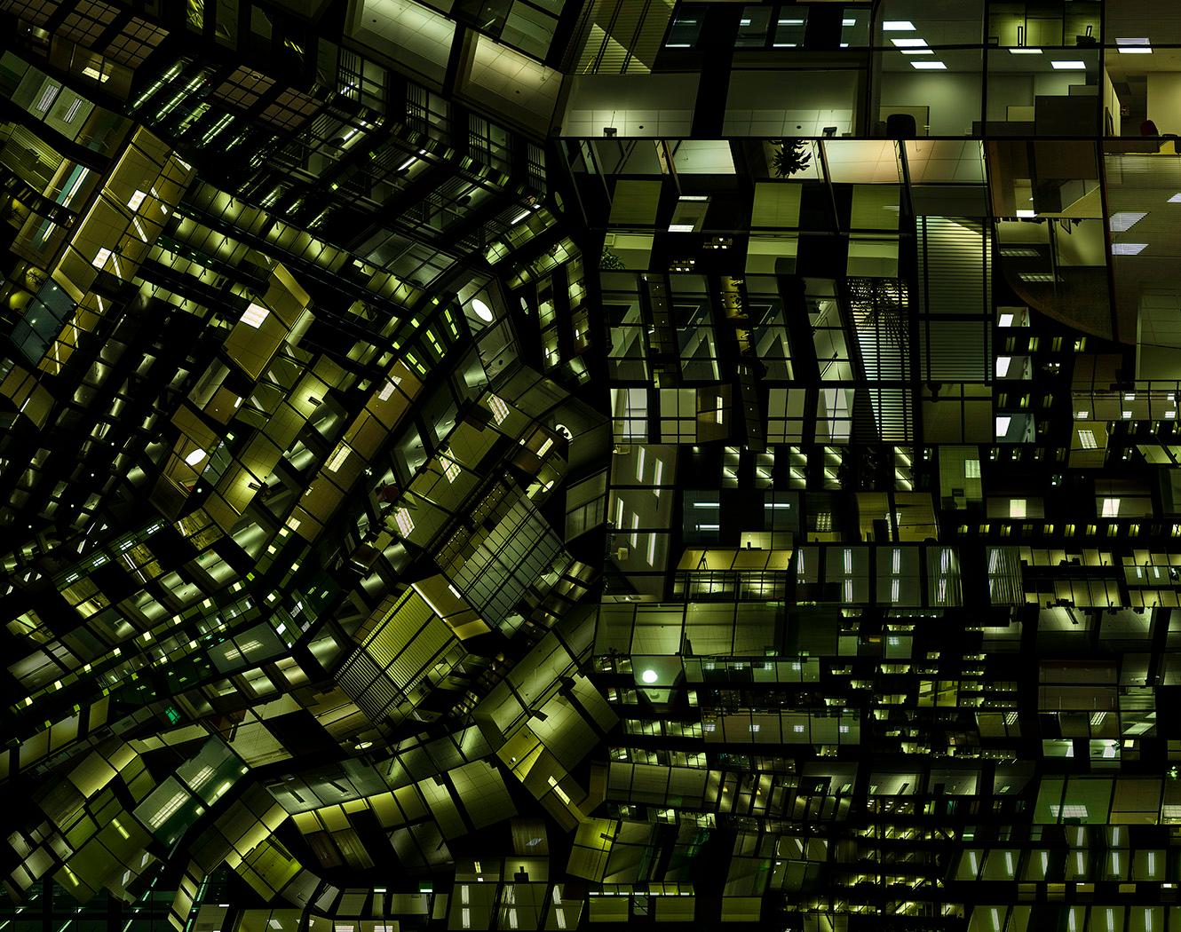 Urban Codes - Zeitgenössische abstrakte architektonische Stadtfotografie bei Nacht
Lichtdiagramm 05
Auflage 2/3 + 1 AP
C-Print ist ungerahmt und wird mit einem signierten Aufkleber versandt.

Die künstlerischen Arbeiten von Hubert Blanz befassen
