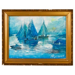 Peinture à l'huile belge signée Hubert Borguet