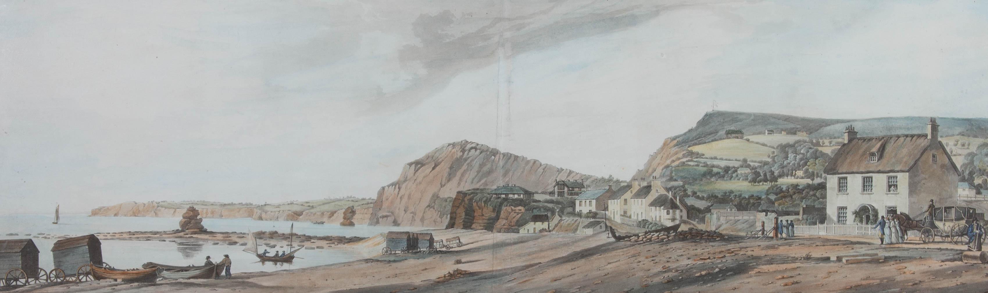 Hubert Cornish (1757-1832) - Early 19th Century Aquatint, Sidmouth, Devon 1