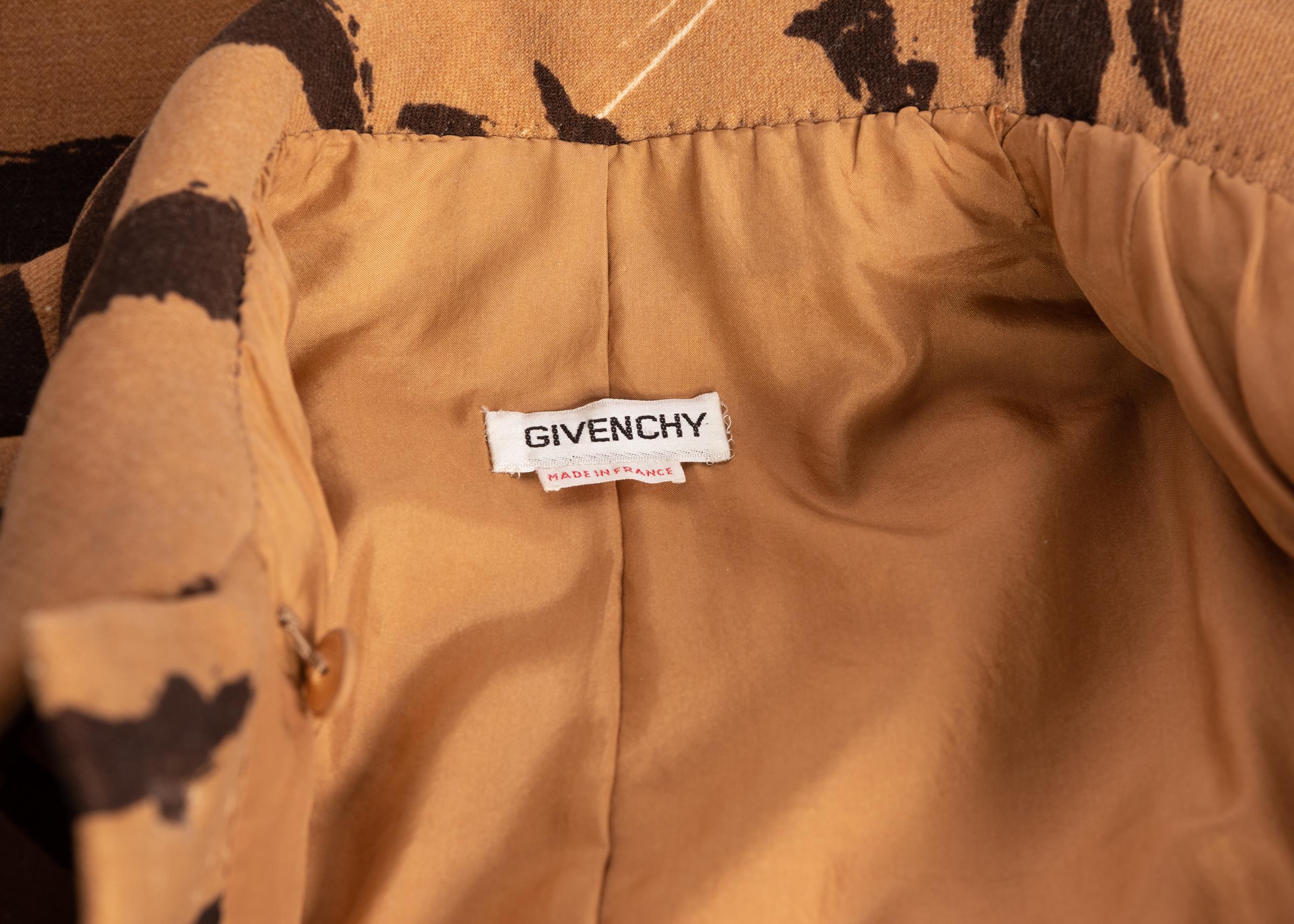 Women's Hubert de Givenchy Haute Couture Coat Tiger Print Coat  Documented , 1969