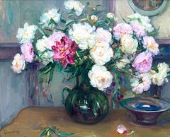 „Rosen in einer grünen Vase“ von Hubert Glansdorff (1877–1963)