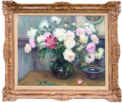 „Rosen in einer grünen Vase“ von Hubert Glansdorff (1877–1963)