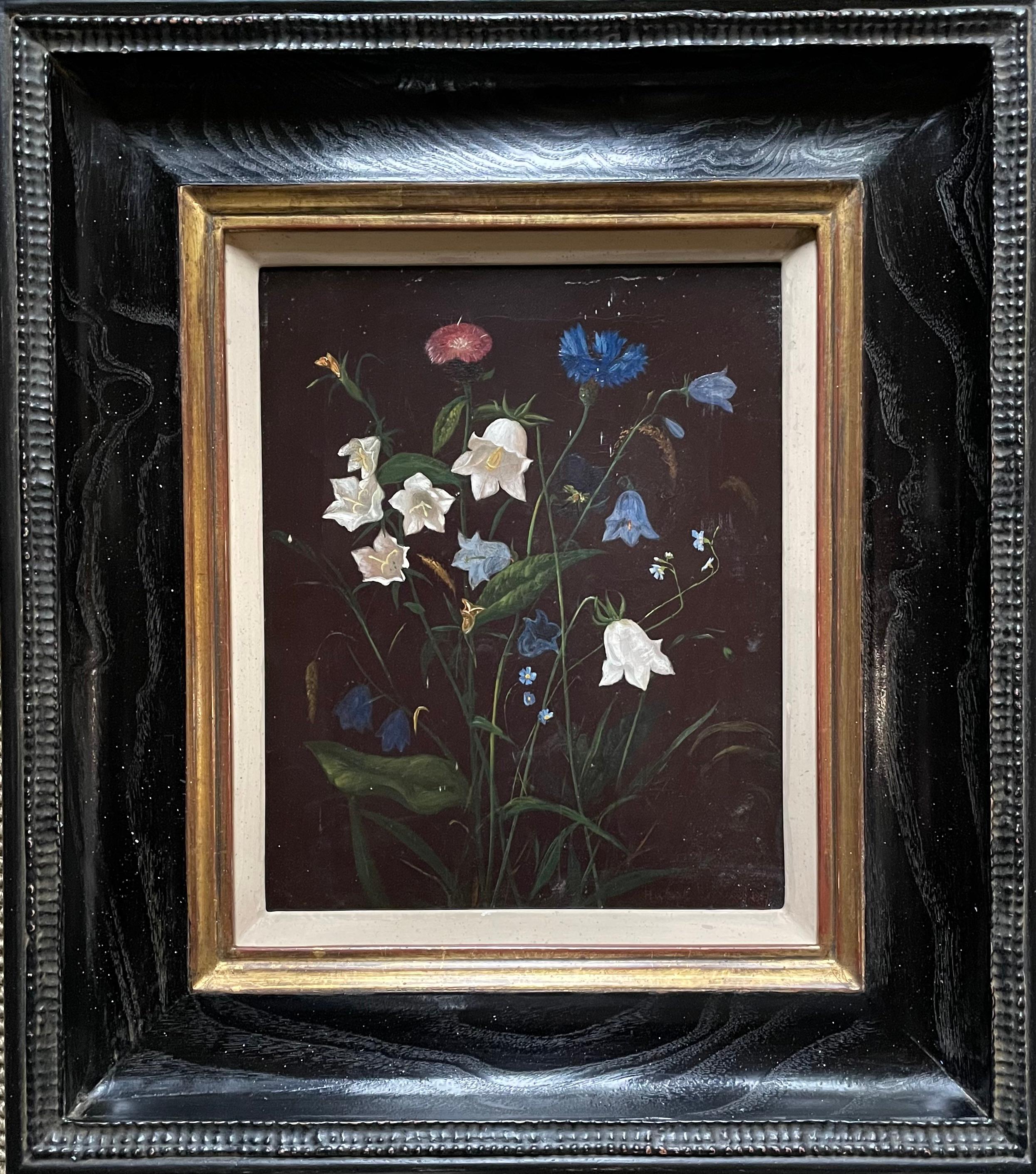 Hubert Henrard - 19th Century Belgian Still Life of wildflowers For Sale 2