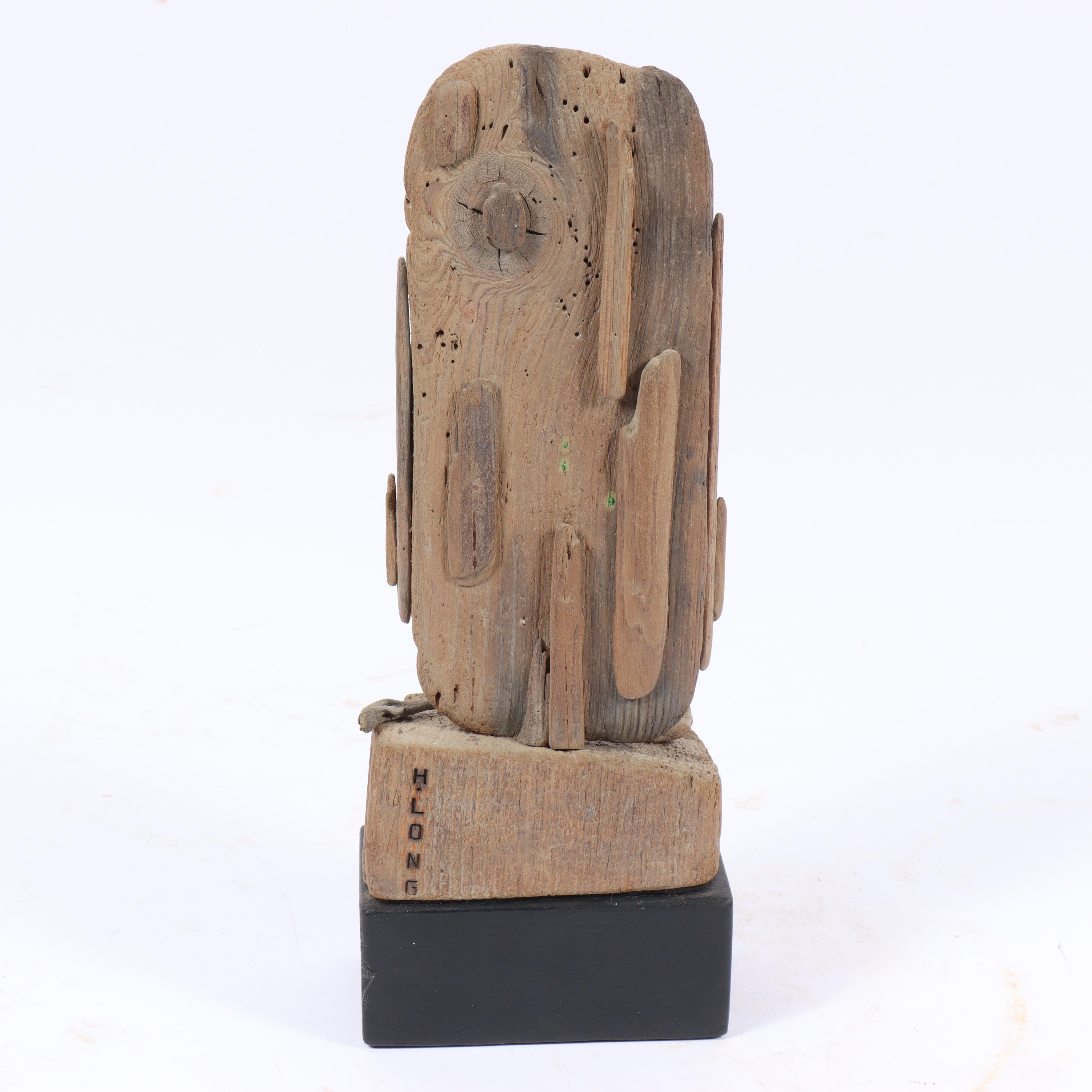 Woodfall - Brown Abstract Sculpture by Hubert Long