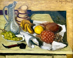 'Exotic Fruits and a Smoker’s Pipe' by Hubert Malfait (1898 – 1971)
