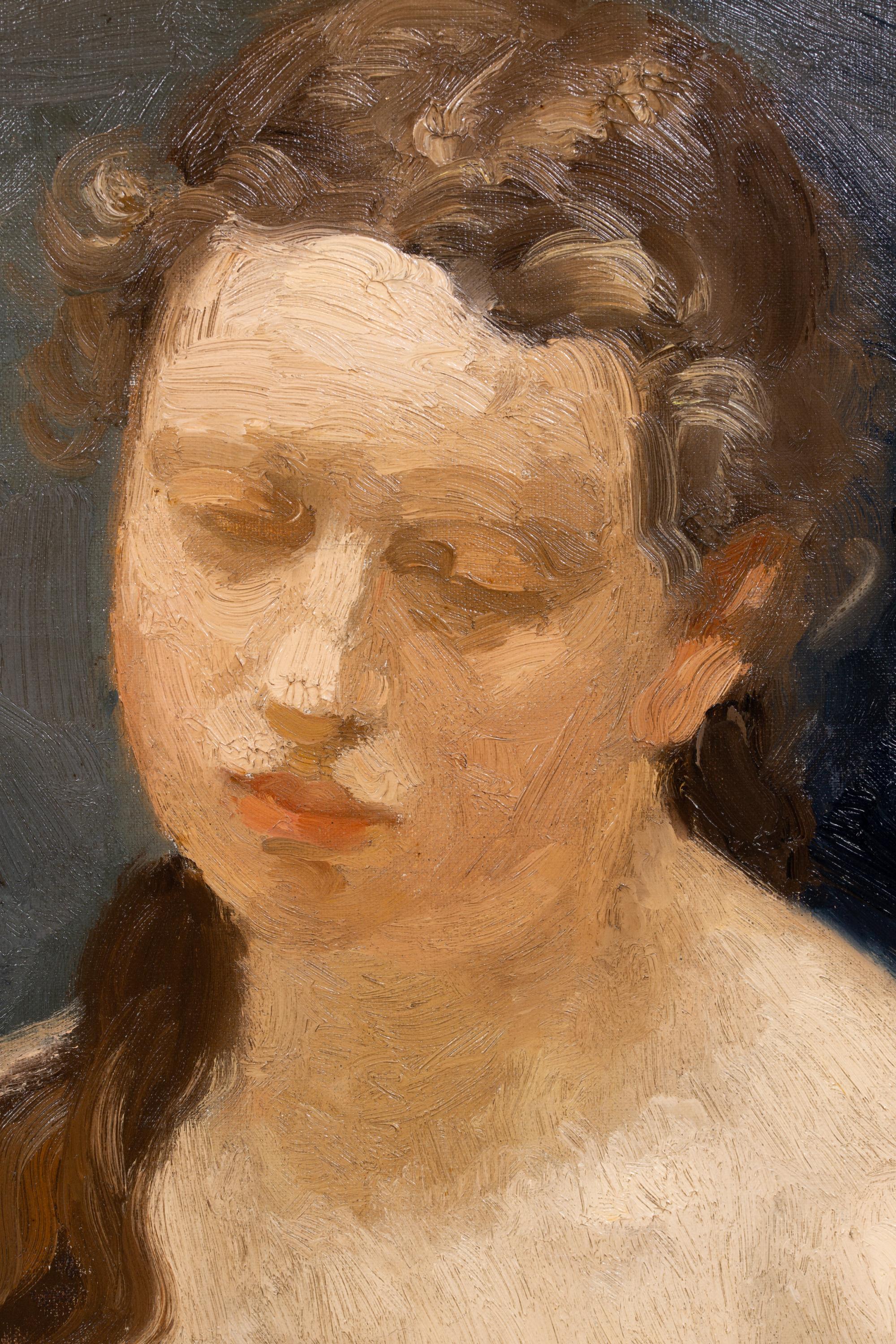 'Nudo seduto' di Hubert Malfait (1898 - 1971), Belgio, firmato in alto a sinistra 7
