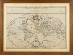 Carte du monde - gravure par Hubert Nicholas-Jaillot - 1719