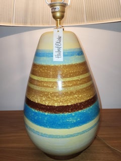 Hubert Olivier Ceramic Table Lamp, Mediterranean Design, France 1990