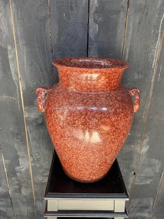 Hubert Olivier, grand vase en céramique circa 1980