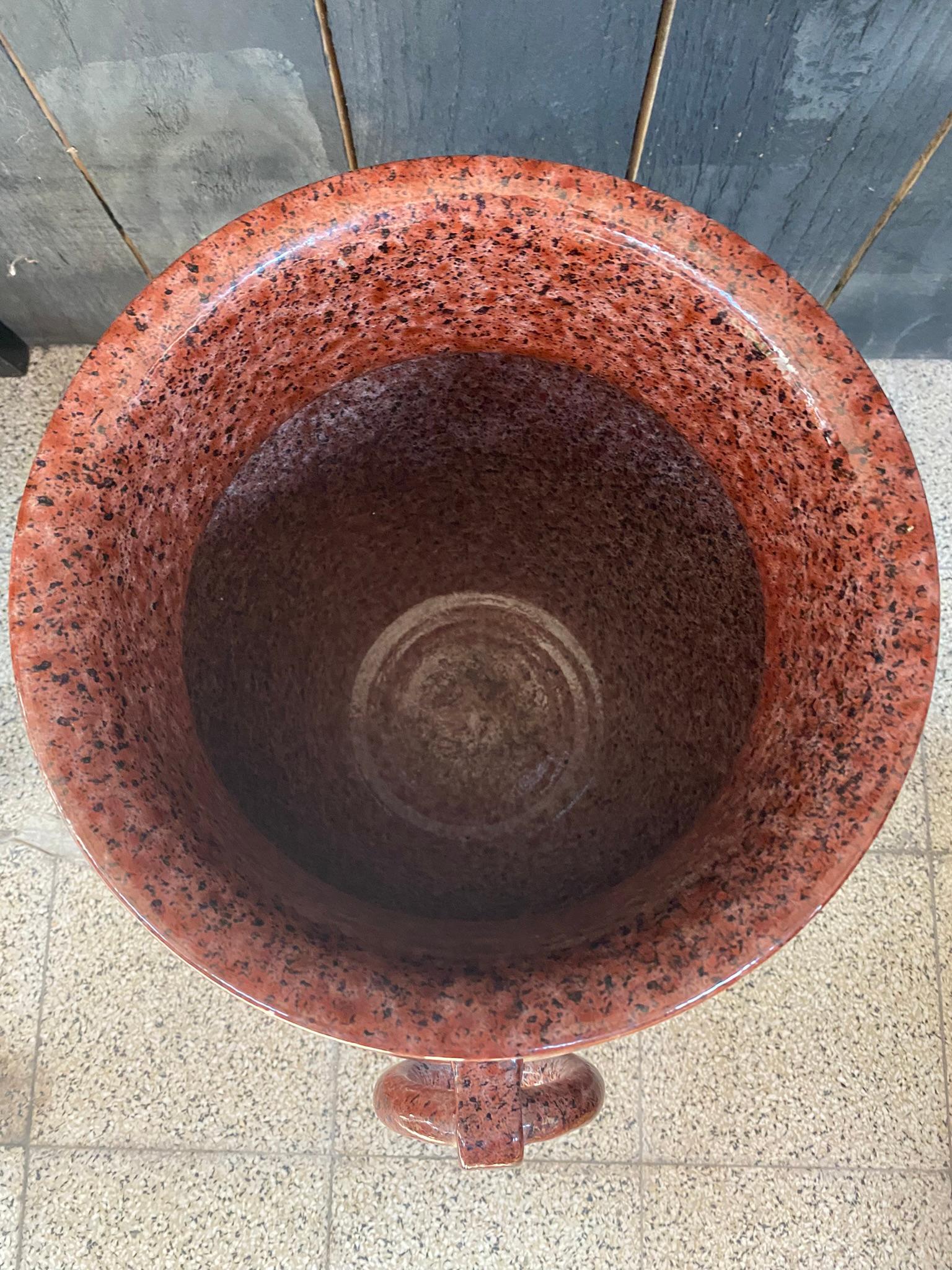 Ceramic Hubert Olivier, large ceramic vase circa 1980 For Sale