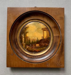Antique Ruins, Miniature Painting After Hubert Robert