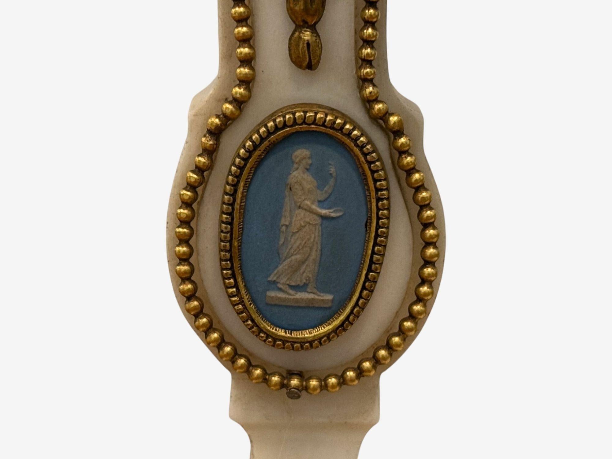 Hubert Sarton Style, Louis XVI, Porcelain, Bronze, Marble, Mantle Clock, 19th C. For Sale 3