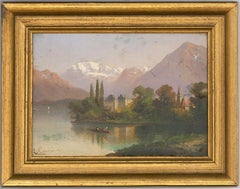 Hubert Sattler (1817-1904) - Signed Mid 19th Century Oil, Oberhofen Castle