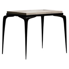 Hubert Table, Large, in Cast Bronze and Shagreen from Elan Atelier