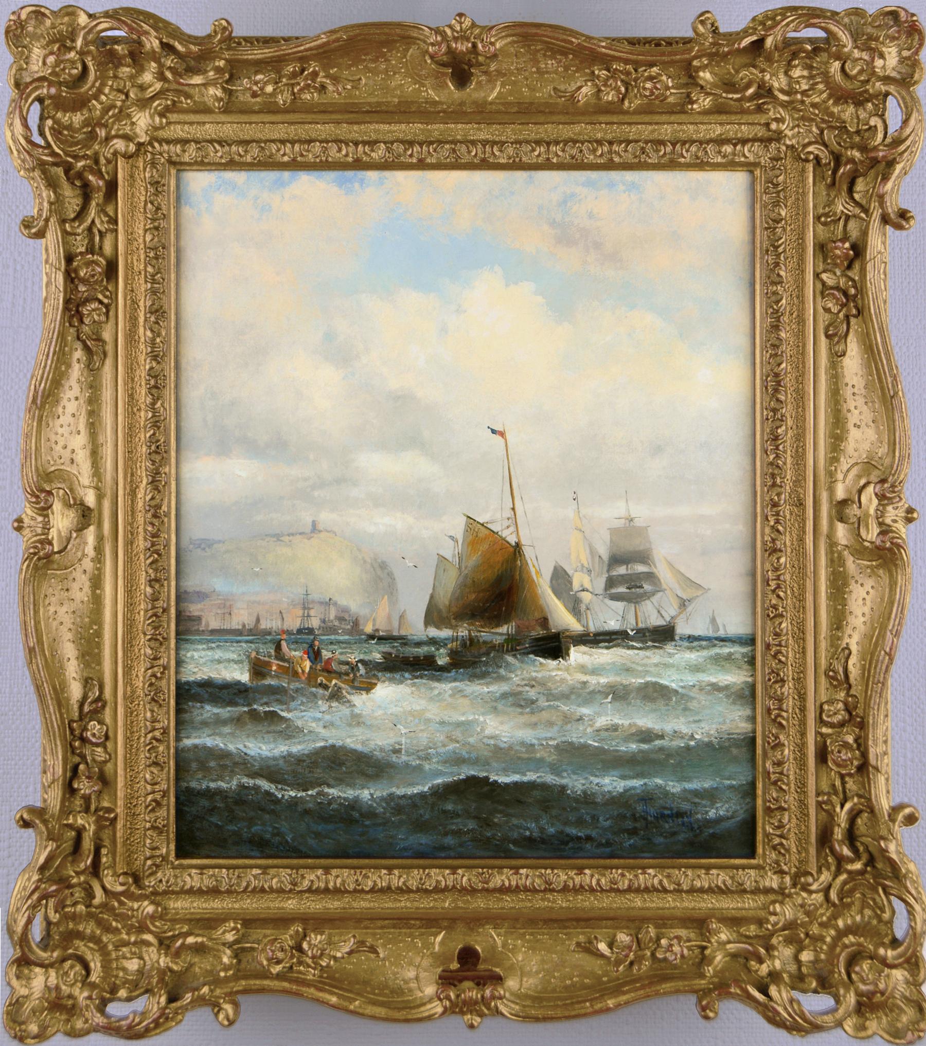 Fishing Boats In A Stiff Breeze Joseph Mallard William Turner ~ Free Shipping Art Painted by Artist Early 1900 Divided Back DB Postcard