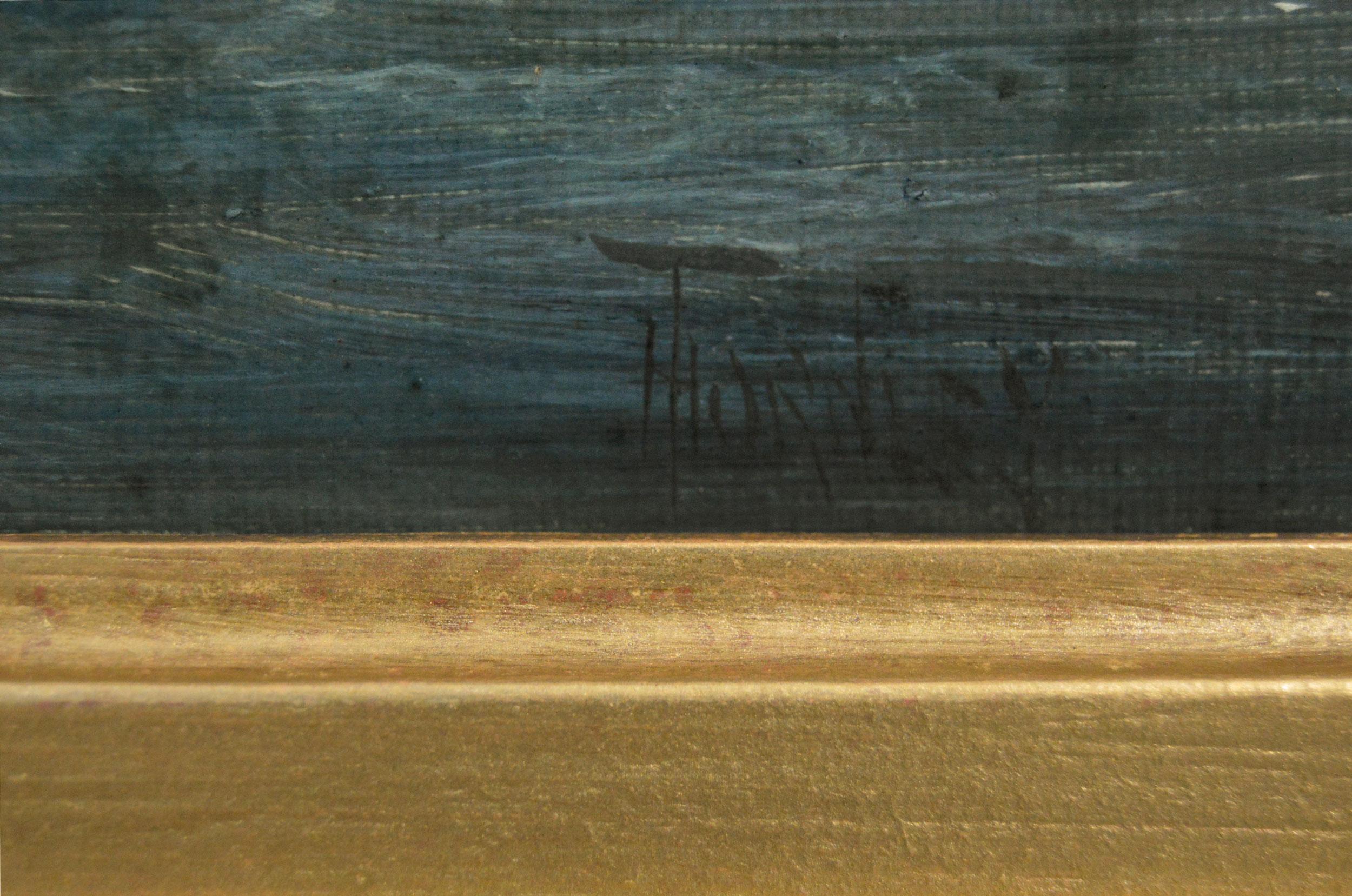 Hubert Thornley
Britannique, (exh. 1858 -1898)
Clair de lune dans le port de Whitby, marée basse
Huile sur toile, signée, inscription indistincte au crayon sur le châssis au verso
Taille de l'image : 9.25 pouces x 15.25 pouces
Dimensions, y compris