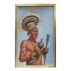 Hubert Wackerman (1945-Active) Native American Portrait