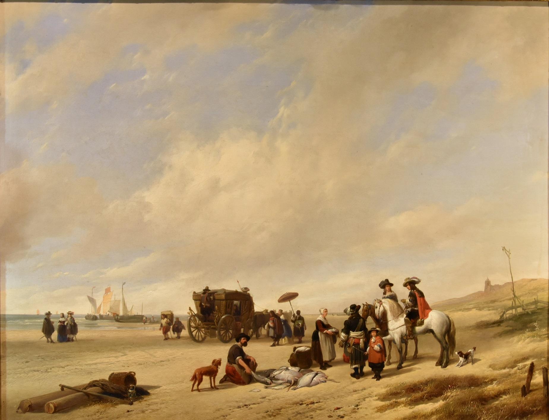 Hubertus van Hove (The Hague, 1814 - Antwerp, 1865)
- Signed H Van Hove and dated 1839 (bottom left) -

Coastal landscape with the beach of Scheveningen

Oil on panel
62 x 80 cm. - Framed 84 x 102 cm.

Provenance: Sotheby's, London, 19th Century