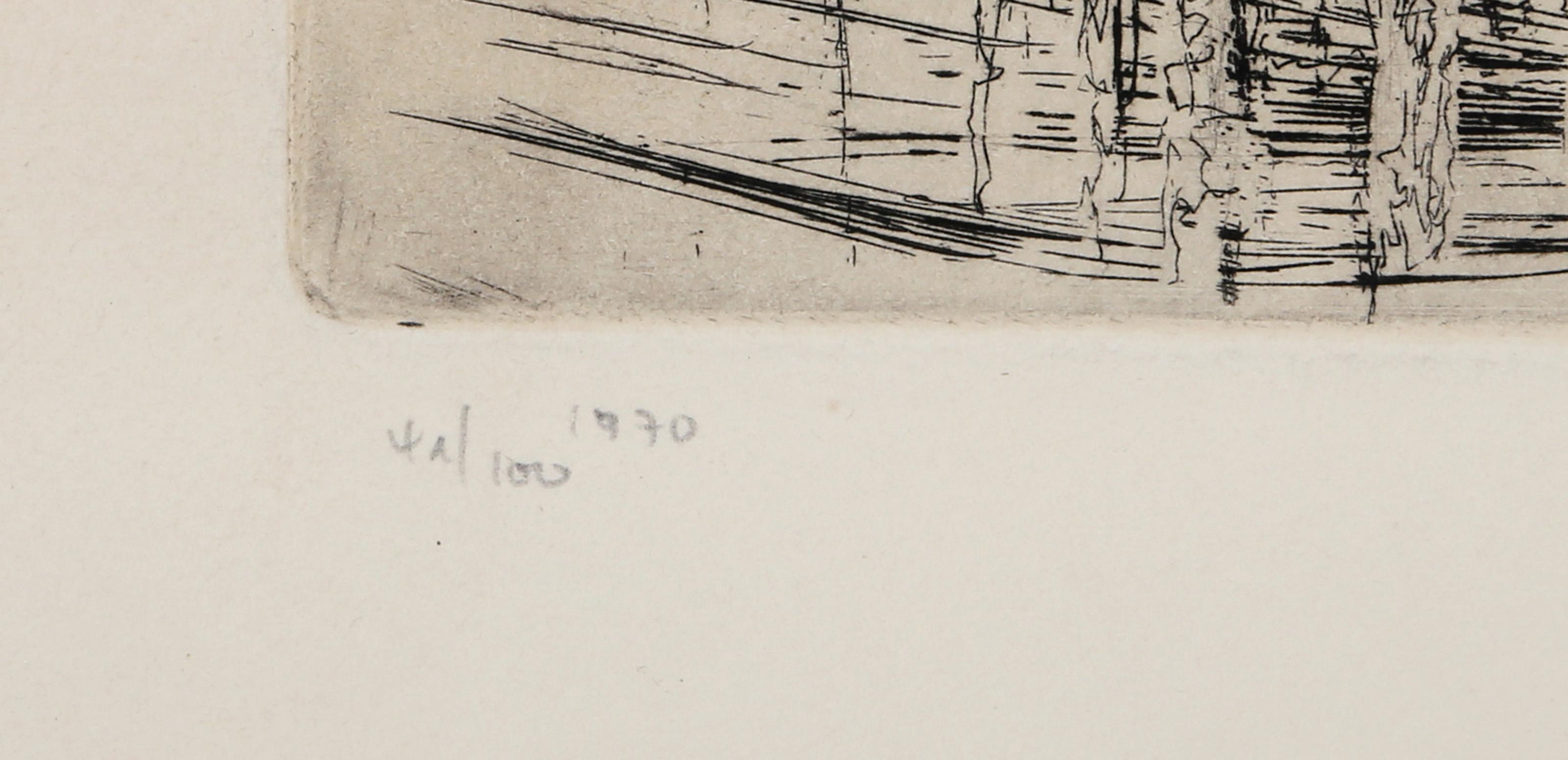 Linee elettriche incantate, acquaforte surrealista di Hubertus Von Pilgrim in vendita 3