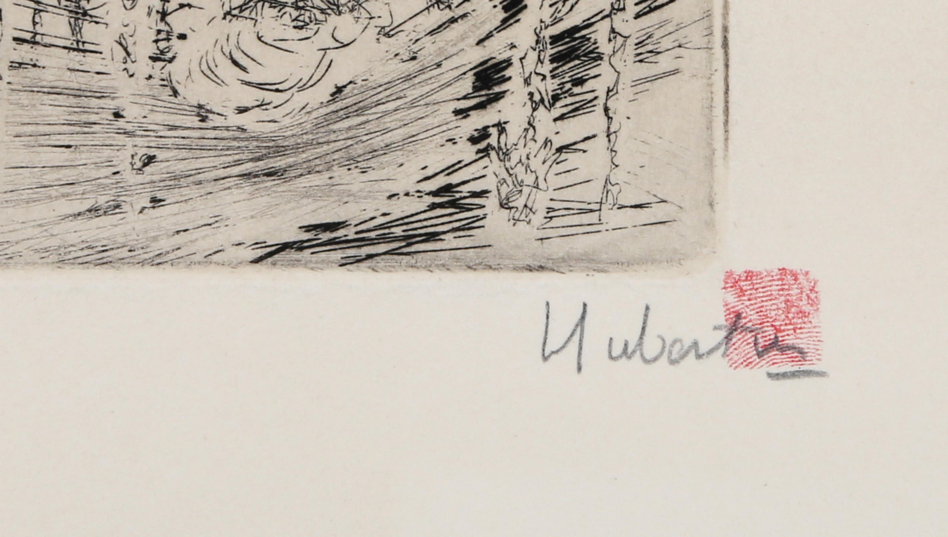 Linee elettriche incantate, acquaforte surrealista di Hubertus Von Pilgrim in vendita 4