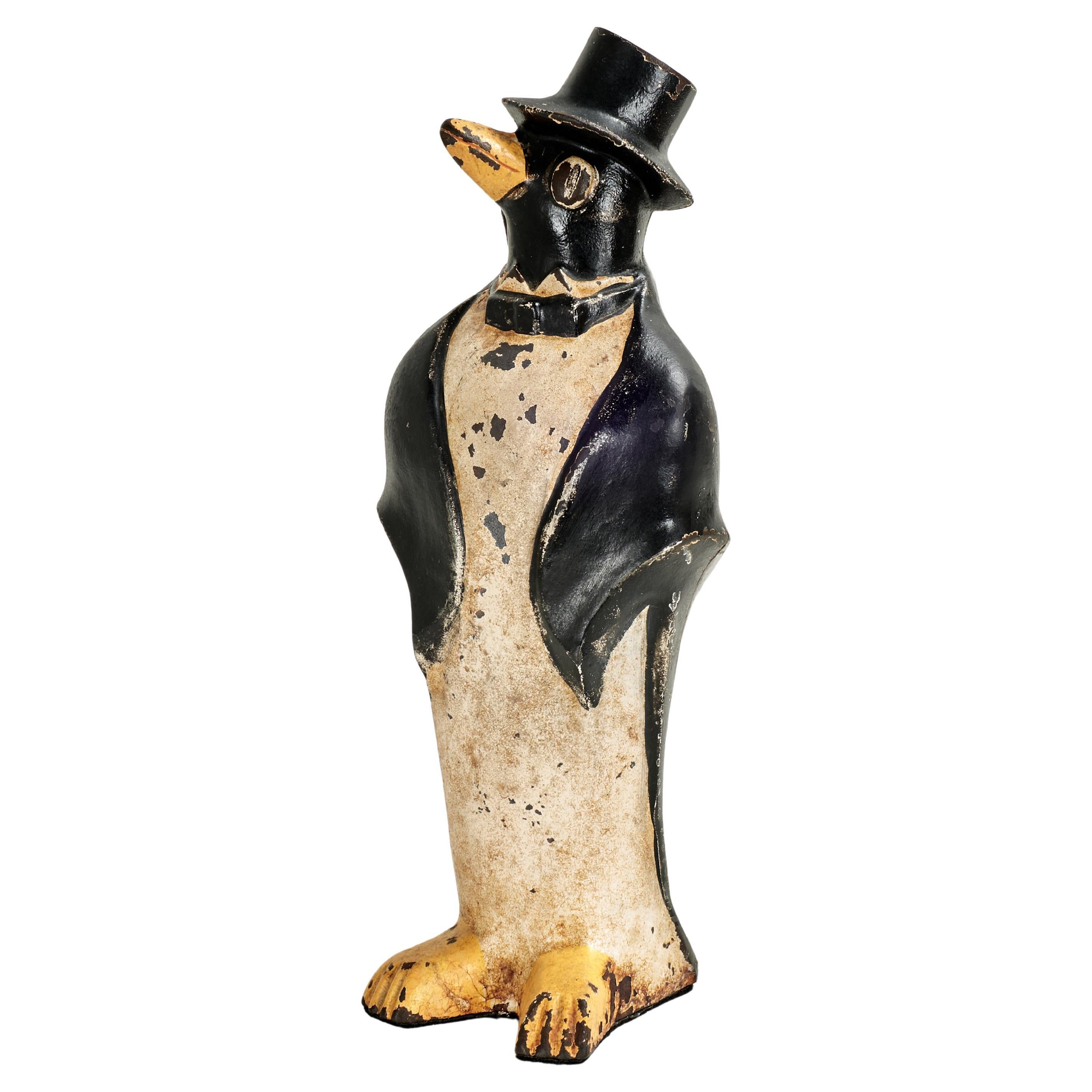 Hubley Antike Gusseisen Pinguin Türstopper