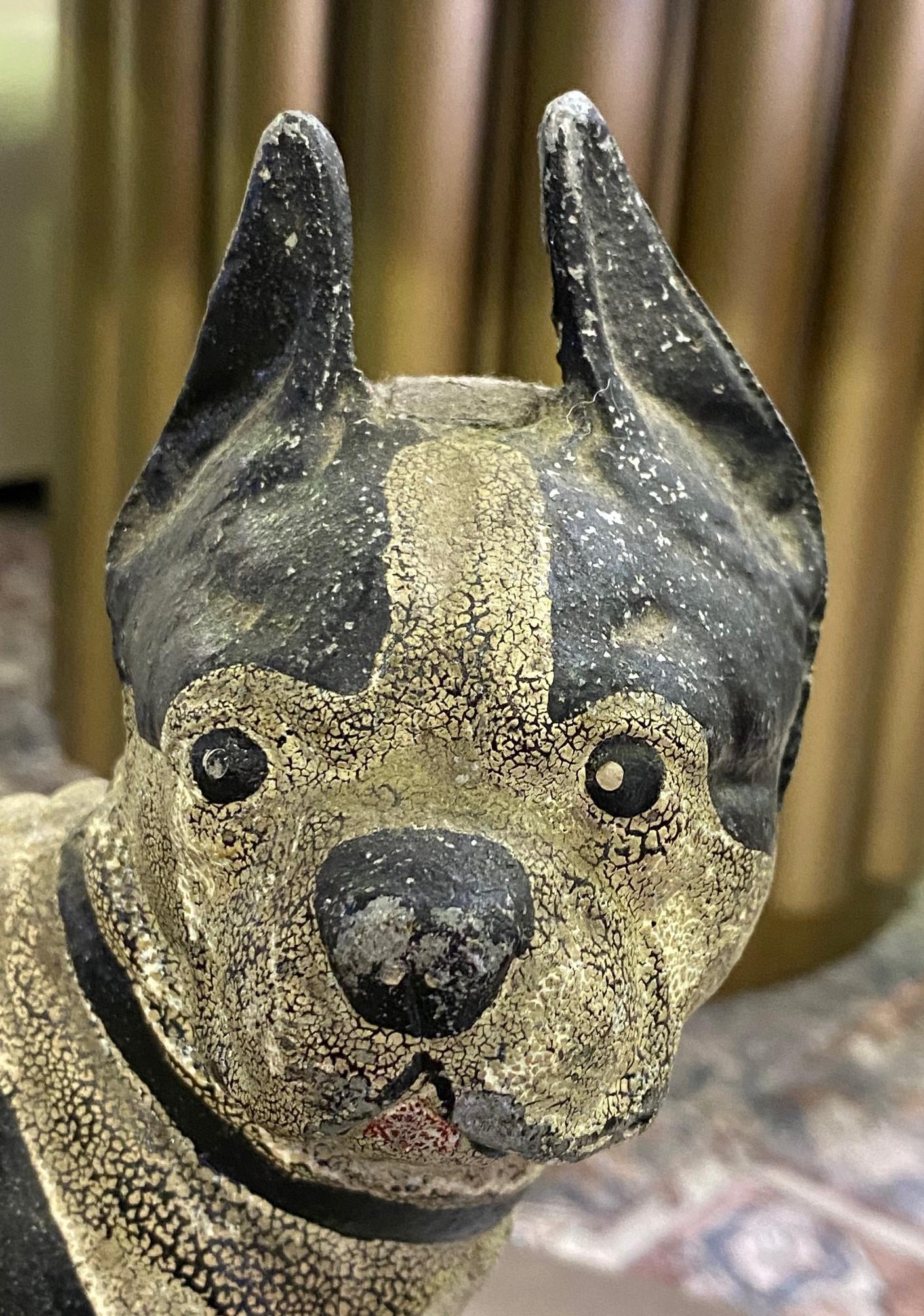 boston terrier cast iron doorstop
