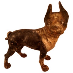 Vintage Hubley Cast Iron Terrier Bulldog Doorstop, circa 1950