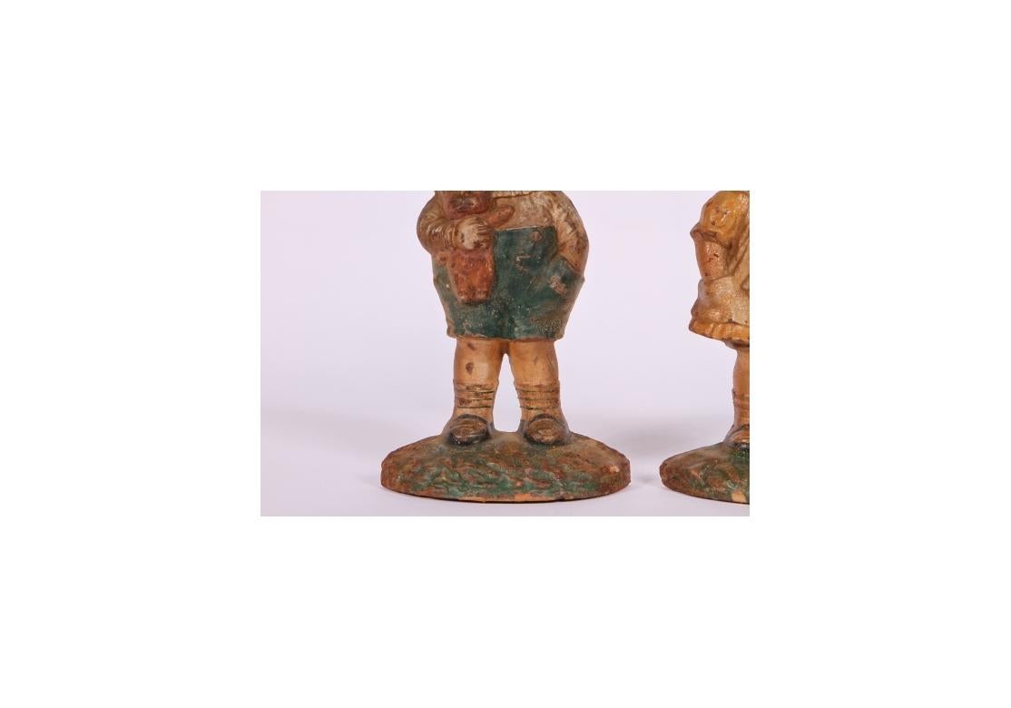 Iron Hubley Dolly Dingle And Bobby Blake Door Stops, Designed By Grace Drayton For Sale