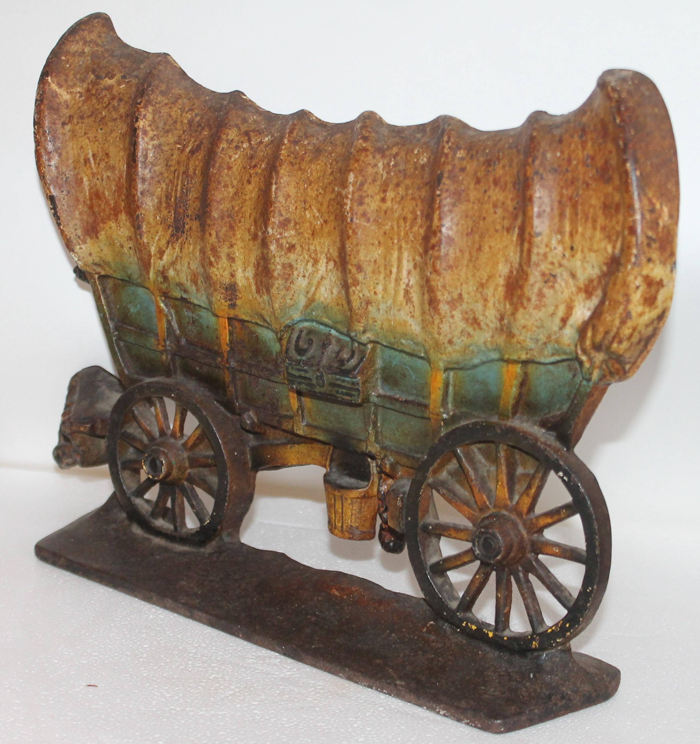 This amazing original aged stage coach door stop has amazing untouched patina. It is in fine condition.
