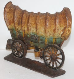 Hubley Original Painted Stage Coach Door Stop