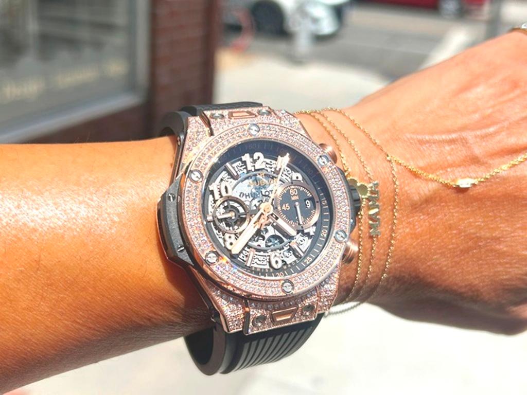 Hublot Big Bang Unico King Gold Pave in oro rosa 18K 44MM 421.OX.1180.RX.1704 B.B. in vendita 1