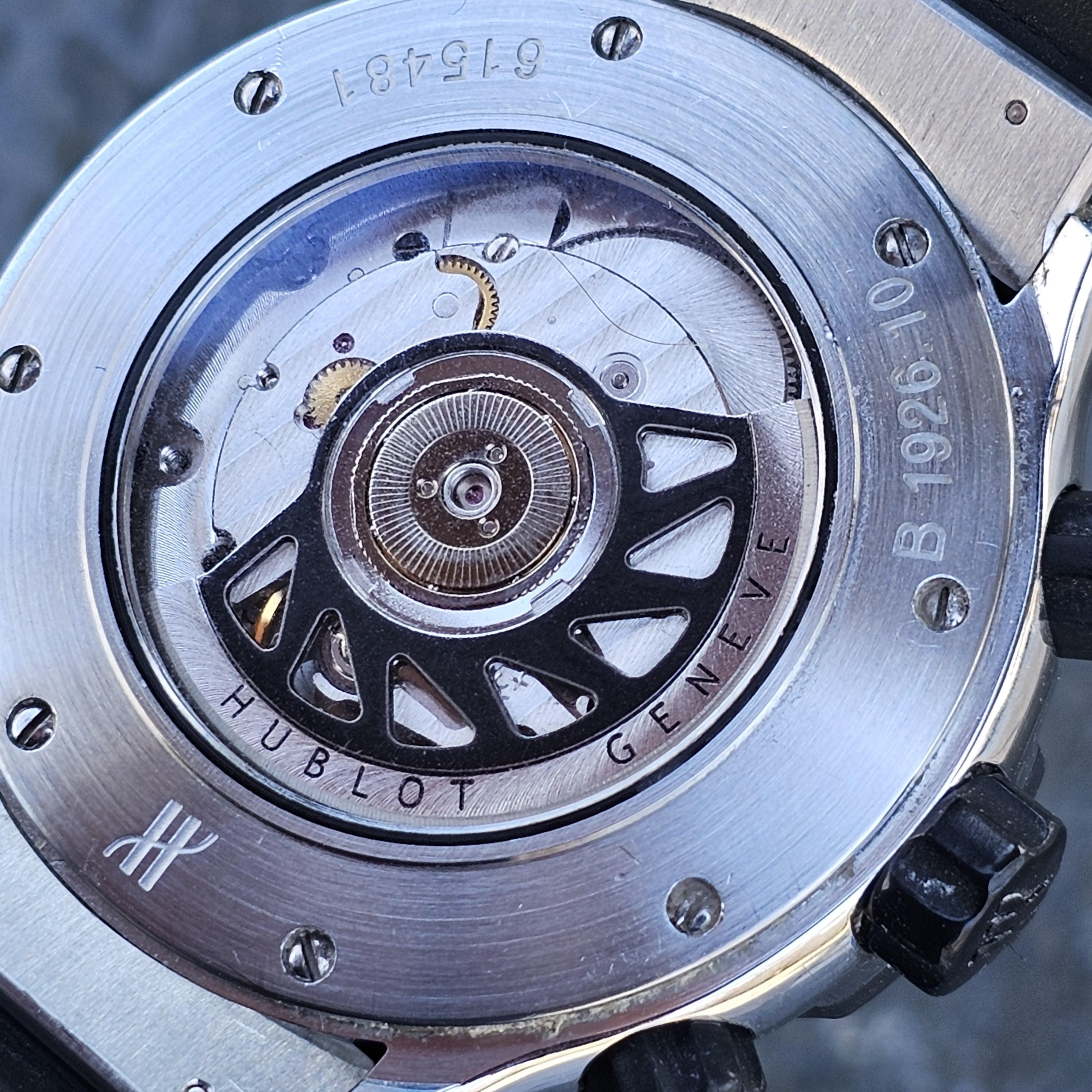 Hublot 1926.10 Super B Black Magic Chrono Automatic Watch Flyback Rubber Strap 2