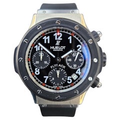 Hublot 1926.10 Super B Black Magic Chrono Automatic Watch Flyback Rubber Strap
