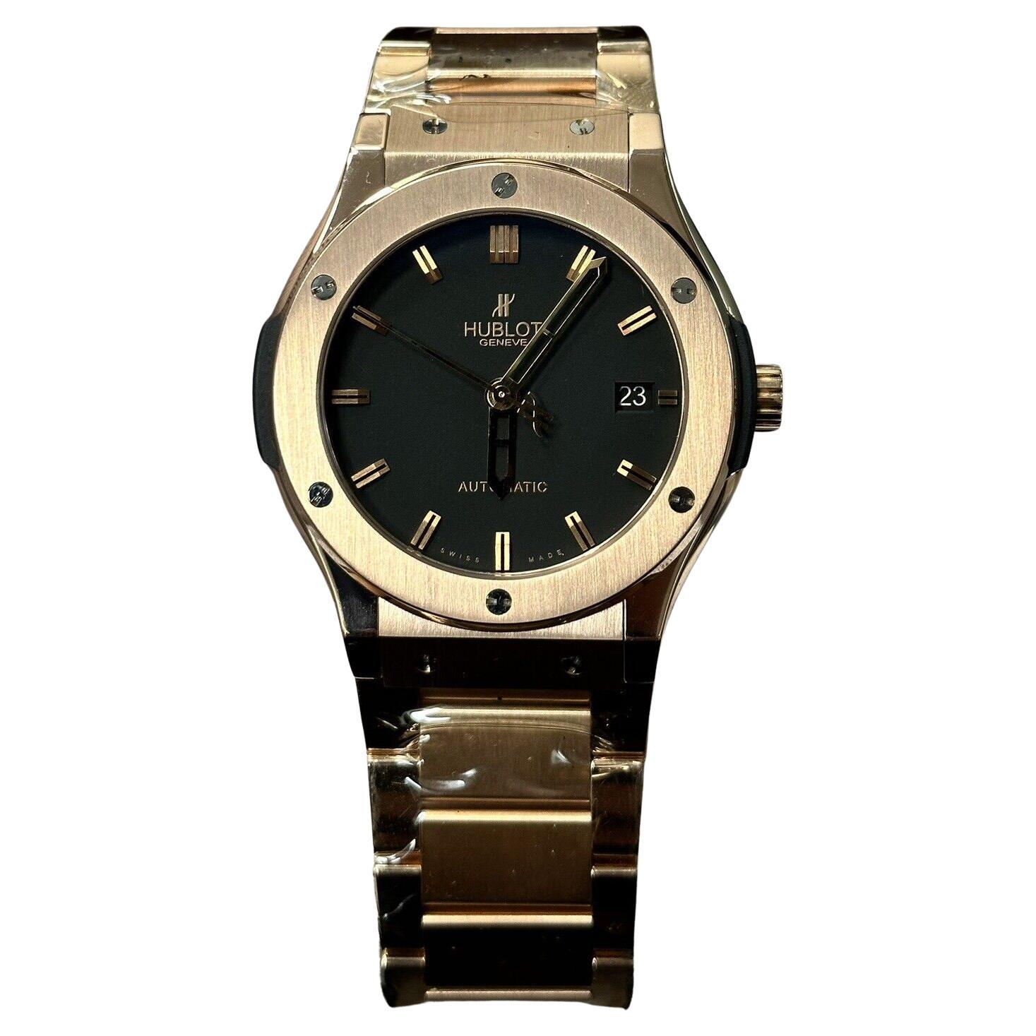 Hublot 511.OX.1180.OX Classic Fusion 18K Rose Gold Box Paper 45mm For Sale