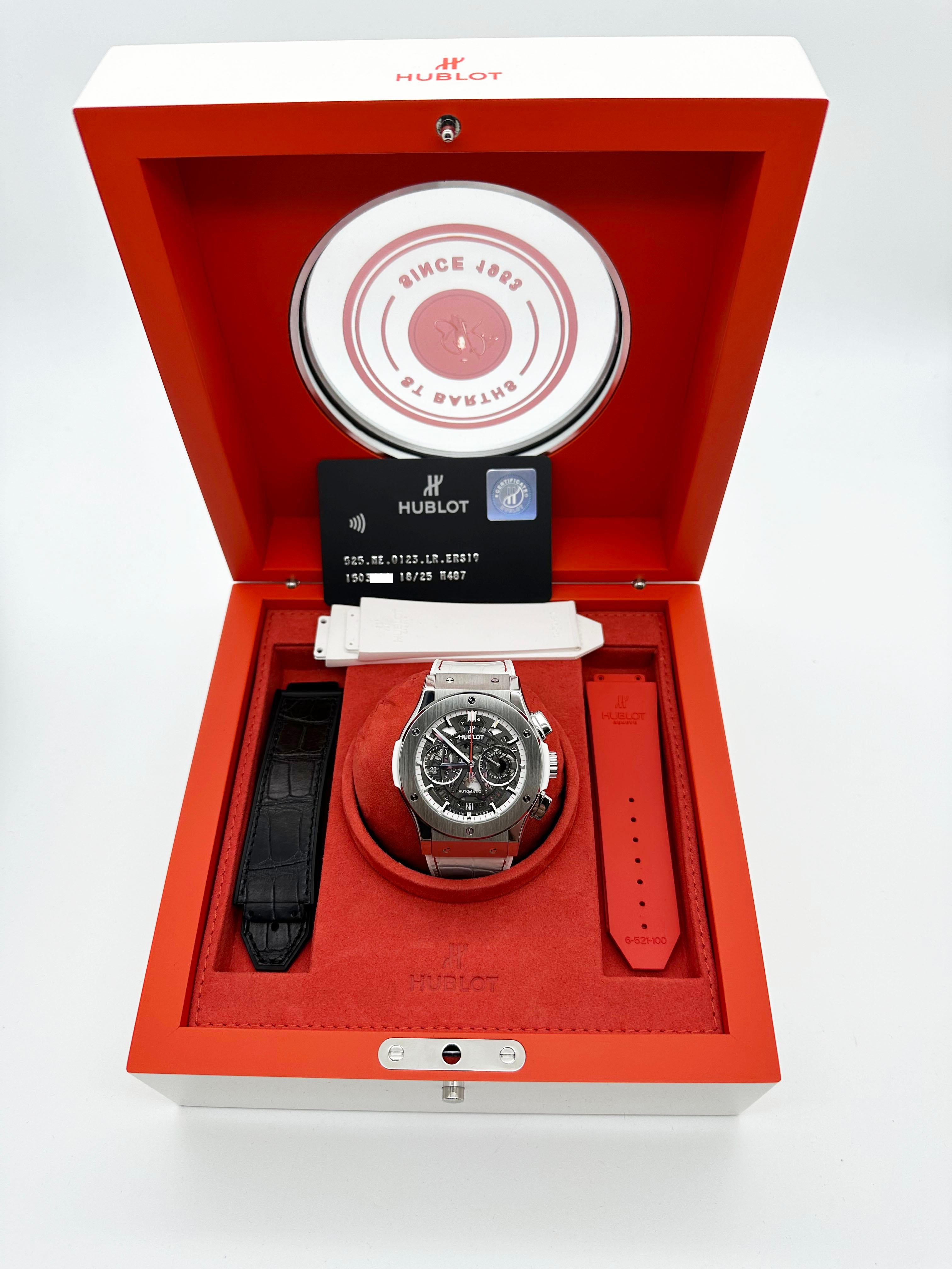 Hublot 525.NE.0123.LR.ERS19 45mm Classic Fusion Aerofusion Eden Rock Box Papier im Zustand „Hervorragend“ in San Diego, CA